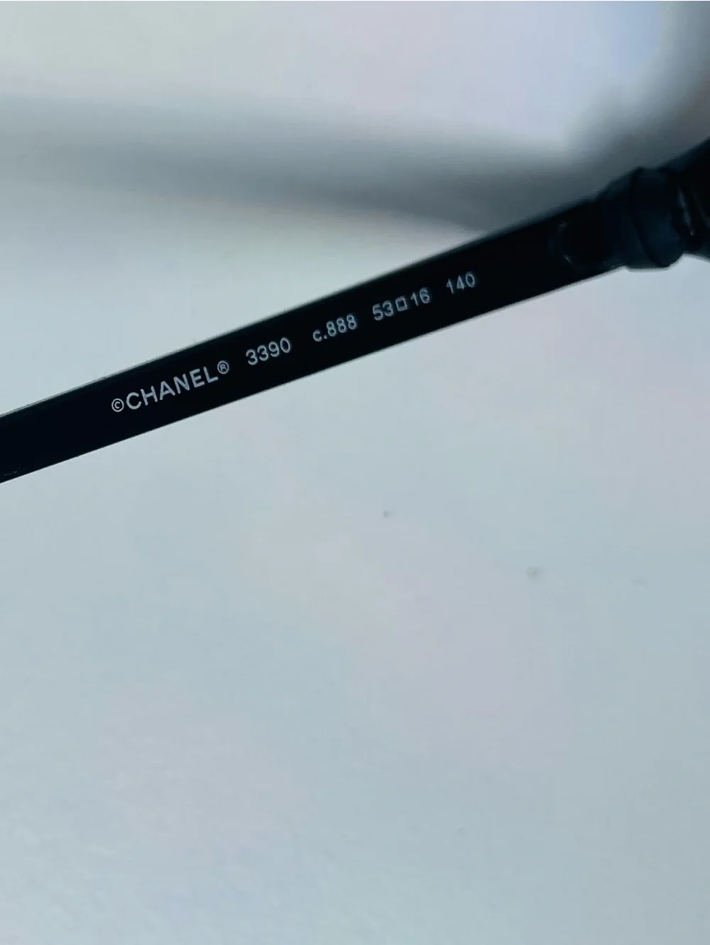 Authentic CHANEL 3390 Black Oval Eyeglass Made in Italy Serial BC24446639